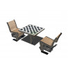 Стол со скамьями "Шахматный"